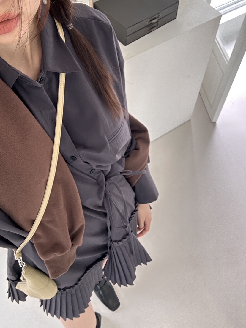 ME MO韓國直郵東大門代購女裝新品24秋冬職業人氣連衣裙ME MO連衣裙